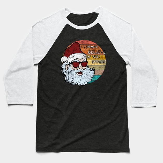 Bad Santa Baseball T-Shirt by valentinahramov